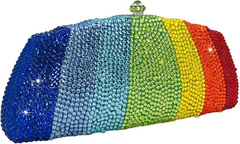 Boutique De FGG Crystal Clutch Evening Bag Novelty Rhinestone Clutch Purses for Women Formal Wedding Bridal Handbags,Mini in Saudi Arabia