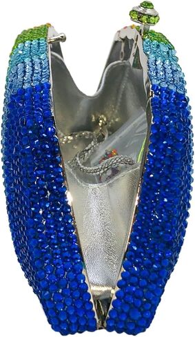 Boutique De FGG Crystal Clutch Evening Bag Novelty Rhinestone Clutch Purses for Women Formal Wedding Bridal Handbags,Mini in Saudi Arabia