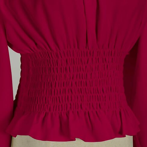 Oiefeen Womens Renaissance Peasant Blouse Off Shoulder Long Sleeve Tops in Kuwait