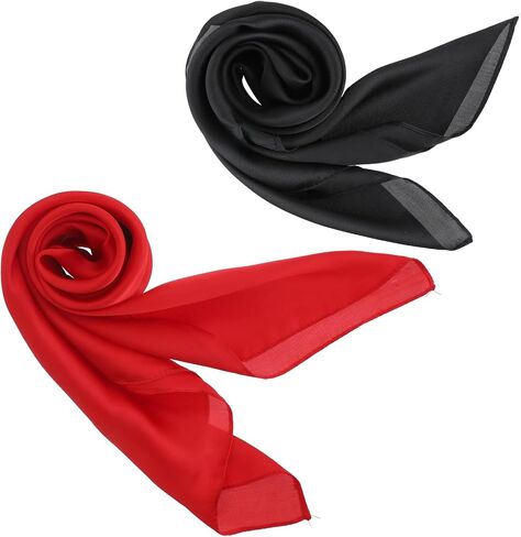 Women Satin Square Head Scarf Medium Neck Scarve Like Silk Sleeping Hair Wrapping Night Square Solid Hair Bandana in Saudi Arabia