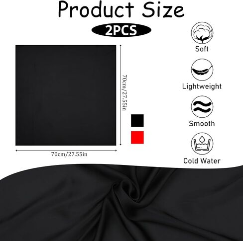 Women Satin Square Head Scarf Medium Neck Scarve Like Silk Sleeping Hair Wrapping Night Square Solid Hair Bandana in Saudi Arabia