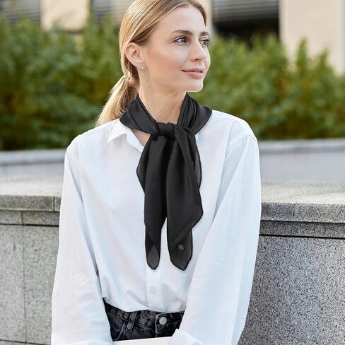 Women Satin Square Head Scarf Medium Neck Scarve Like Silk Sleeping Hair Wrapping Night Square Solid Hair Bandana in Saudi Arabia