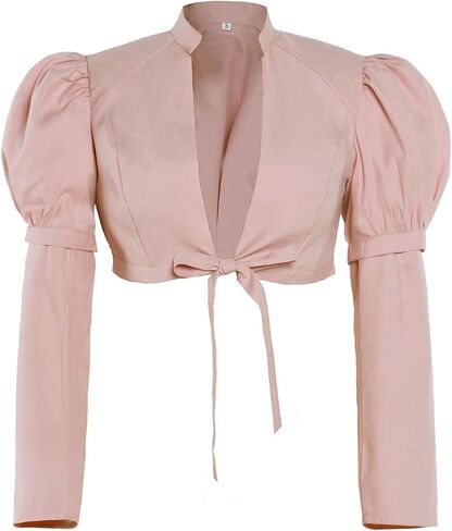 Regency Spencer Jacket Womens Jane Austen Costume Pink Crop Coat Top in Saudi Arabia