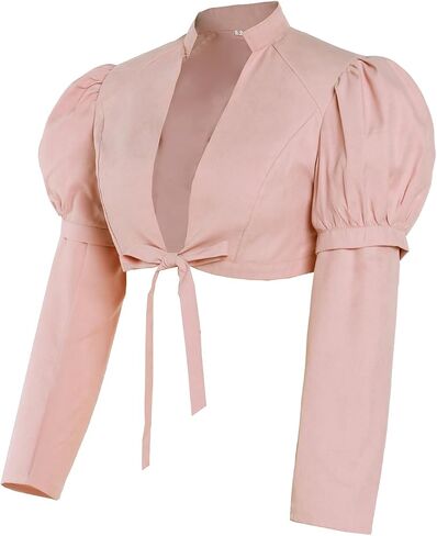 Regency Spencer Jacket Womens Jane Austen Costume Pink Crop Coat Top in Saudi Arabia