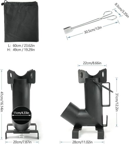 موقد روكيت للتخييم من HAWOK لأدوات الطبخ الخارجية مع مقلاة in Kuwait