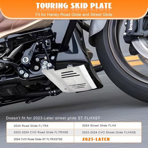 Touring Skid Plate Lower Engine Chassis Protection Guard Black Fit for Harley CVO Street Glide FLHXSE FLHX Road Glide FLTRX FLTRXSE FLTRXSTSE 2023 2024-Later in Kuwait