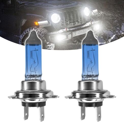 H7 Headlight Bulb H7 Halogen Head Light Bulbs, Ultra White Bright Halogen Headlight Bulb 12V 100W High Beam Low Beam Fog Light Bulbs, Universal Light Lamp for Most Cars, Trucks, SUVs (H7) in Saudi Arabia