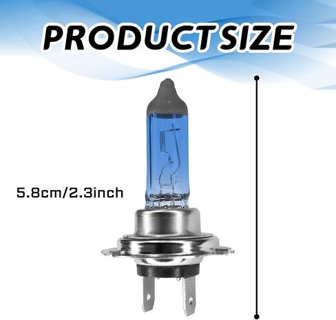 H7 Headlight Bulb H7 Halogen Head Light Bulbs, Ultra White Bright Halogen Headlight Bulb 12V 100W High Beam Low Beam Fog Light Bulbs, Universal Light Lamp for Most Cars, Trucks, SUVs (H7) in Saudi Arabia