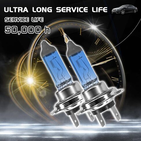 H7 Headlight Bulb H7 Halogen Head Light Bulbs, Ultra White Bright Halogen Headlight Bulb 12V 100W High Beam Low Beam Fog Light Bulbs, Universal Light Lamp for Most Cars, Trucks, SUVs (H7) in Saudi Arabia