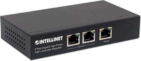 موسع Intellinet Industrial Gigabit PoE++، منفذ إخراج واحد بقدرة 80 وات، يمتد PoE حتى 328 قدمًا أخرى، قابل للتركيب على السكك الحديدية DIN، تصنيف IP30، معدن - ضمان Mfg لمدة 3 سنوات - 508957 in Kuwait