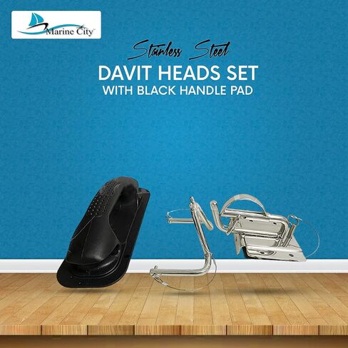 MARINE CITY 316 Stainless Steel Snap Insta-Lock Quick Davits for Inflatable Dinghy Instant Lock System Kit (2 Pcs) in Saudi Arabia