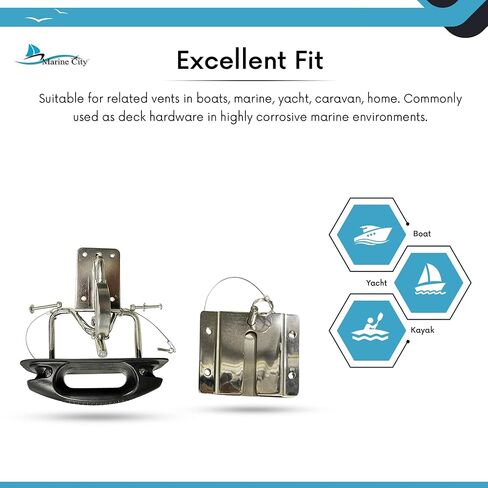 MARINE CITY 316 Stainless Steel Snap Insta-Lock Quick Davits for Inflatable Dinghy Instant Lock System Kit (2 Pcs) in Saudi Arabia