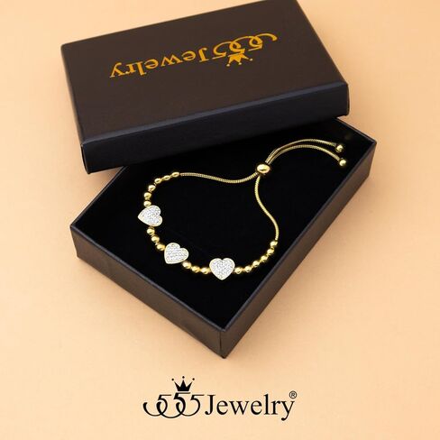 555 jewelry المرأة الفولاذ المقاوم للصدأ الحب قلب سوار حساسة متدلية in Kuwait