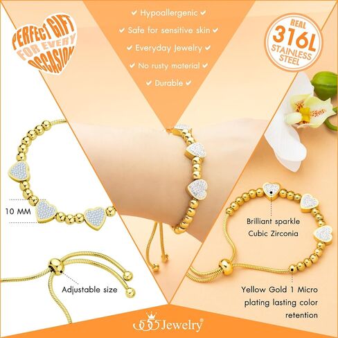 555 jewelry المرأة الفولاذ المقاوم للصدأ الحب قلب سوار حساسة متدلية in Kuwait