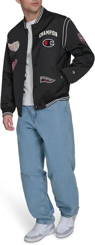 Champion Men's Patch Varsity Bomber Jacket in Saudi Arabia