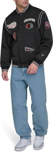 Champion Men's Patch Varsity Bomber Jacket in Saudi Arabia