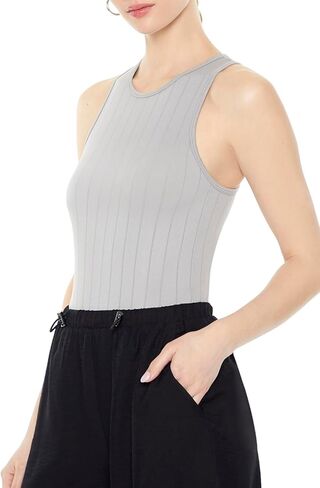 Forever 21 Women's Seamless Ribbed Bodysuit in Kuwait