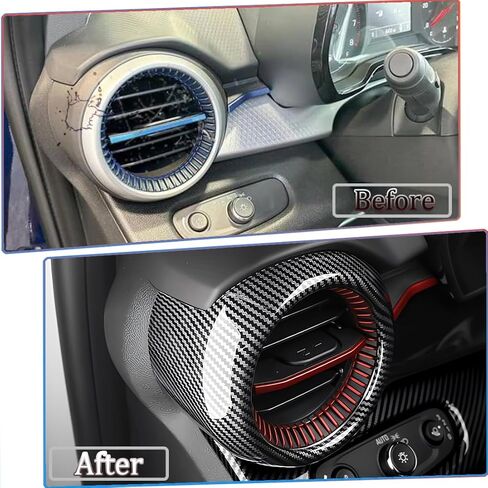 Dashboard AC Air Vent Outlet Trim, for Chevrolet Trax 2024 2025 - ABS Carbon Fiber Sport Interior Trim Accessories in Kuwait