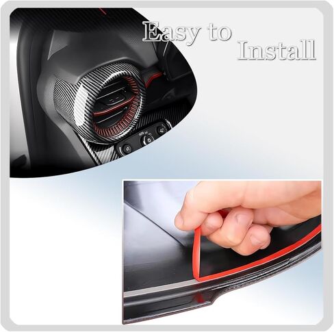 Dashboard AC Air Vent Outlet Trim, for Chevrolet Trax 2024 2025 - ABS Carbon Fiber Sport Interior Trim Accessories in Kuwait