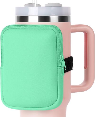 AUAUY Water Bottle Pouch For Stanley Quencher Adventure 40Oz & Stanley Iceflow 20Oz 30Oz, Gym Tumbler Pouch for Stanley Cup, Women'S Gym Cup Accessories in Saudi Arabia