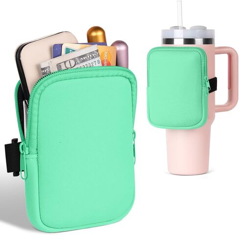 AUAUY Water Bottle Pouch For Stanley Quencher Adventure 40Oz & Stanley Iceflow 20Oz 30Oz, Gym Tumbler Pouch for Stanley Cup, Women'S Gym Cup Accessories in Saudi Arabia