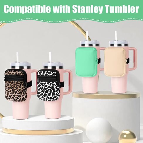 AUAUY Water Bottle Pouch For Stanley Quencher Adventure 40Oz & Stanley Iceflow 20Oz 30Oz, Gym Tumbler Pouch for Stanley Cup, Women'S Gym Cup Accessories in Saudi Arabia