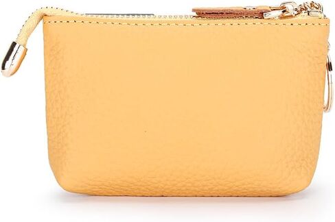 Genuine Leather Floral Zipper Coin Purse Key Change Holder With Key Ring for Women (Grey) in Kuwait