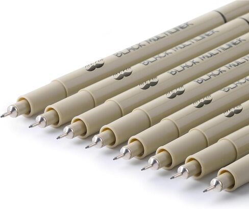 Mr. Pen- Drawing Pens for Artists, 8 Pack/Fineliner Micro Anime/Sketch Pens, Line Art/Inking Pens, Fine Point Bible Journaling Pens in Saudi Arabia