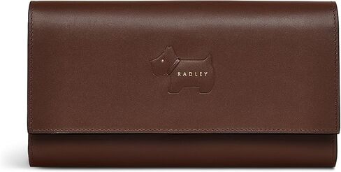 RADLEY London Puffy Protect Women's Extra Large Leather Flapover Wallet, Walnut in Saudi Arabia