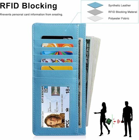 XEYOU Women Slim Rfid Blocking Credit Card Case Holder Wallet Zip ID Case Wallet Small Compact Leather Wallet Coin Purse in Kuwait