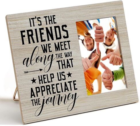 Nurawo Cousins by Blood Sisters by Heart Friends by Choice Wood Picture Frame Rustic Cousin Wooden Photo Frame for Tabletop or Wall Display (for 4x6 Photo) in Kuwait