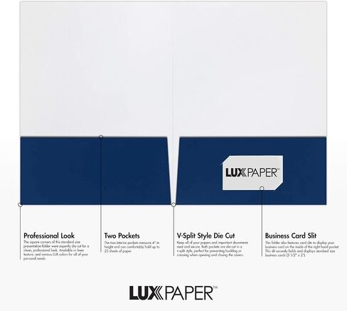 مجلدات العروض التقديمية من LUXPaper مقاس 9 × 12 بوصة | جيبين | لمعان أسود | 14 نقطة. الغلاف | 25 الكمية in Saudi Arabia