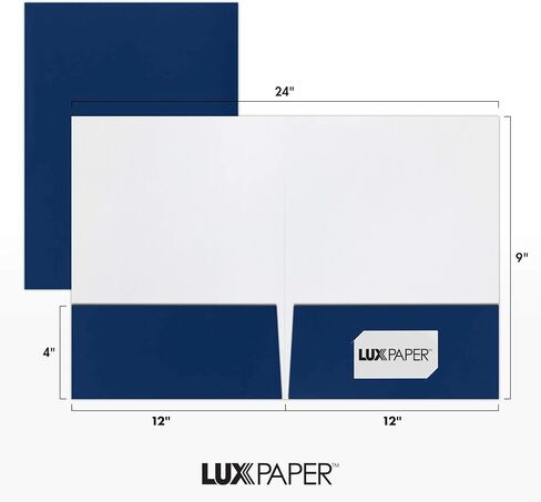 مجلدات العروض التقديمية من LUXPaper مقاس 9 × 12 بوصة | جيبين | لمعان أسود | 14 نقطة. الغلاف | 25 الكمية in Saudi Arabia