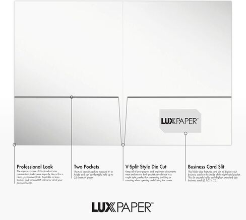 مجلدات العروض التقديمية من LUXPaper مقاس 9 × 12 بوصة | جيبين | لمعان أسود | 14 نقطة. الغلاف | 25 الكمية in Saudi Arabia