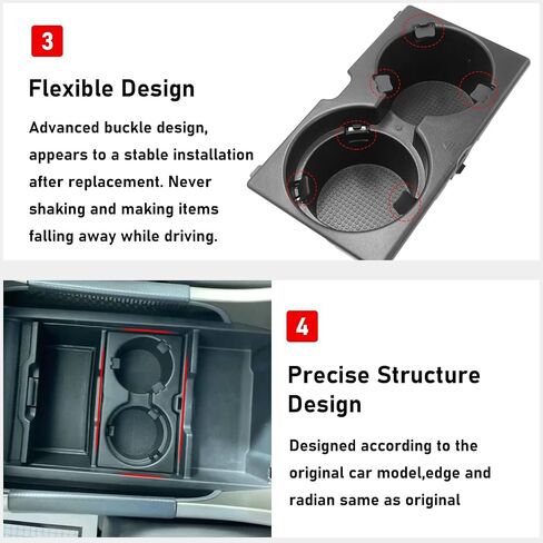 TTCR-II Compatible with 2003-2008 Honda Pilot Cup Holder Replacement, for 2007-2011 Honda Element Cup Holder Insert Assembly in Saudi Arabia