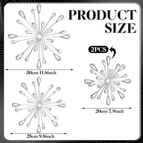Hicarer 4 PCS Starburst Wall Decor in Kuwait