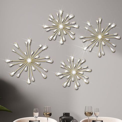 Hicarer 4 PCS Starburst Wall Decor in Kuwait