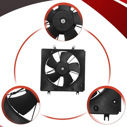 PartsFlow Radiator Cooling Fan Assembly Compatible with 2003-2007 Honda Accord 19015RCAA01 620-235 in Saudi Arabia