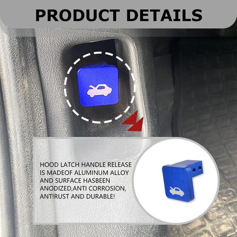 Hood Latch Enheries مقبض الكبل مجموعة إصلاح سبائك الألومنيوم ، مقبض إطلاق غطاء محرك السيارة ، مفتاح قفل غطاء الغطاء الثقيل متوافق مع هوندا سيفيك 1996-2011 ، CR-V 1997-2006 ، Element 2003-2011 in Saudi Arabia