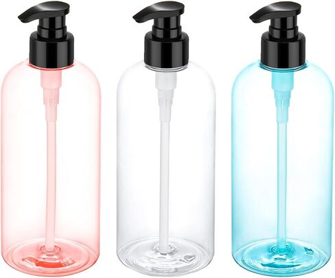 Bynccea Plastic Pump Bottle 16 oz/500 ml Empty Shampoo Pump Bottles Dispenser Portable Pump Bottles for Shampoo and Conditioner Liquid in Saudi Arabia