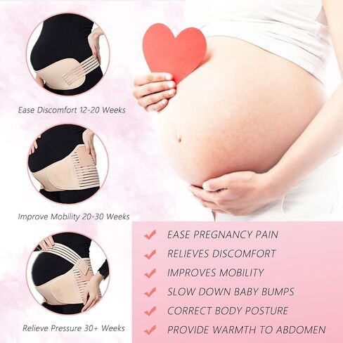 Pregnancy Support Belt, Maternity Belt Wrap For Pregnant Women, Maternity Support Belt Plus Size, Belly Band Maternity Support Belt, Pregnant Support Belly Band, Black,XXL in Saudi Arabia