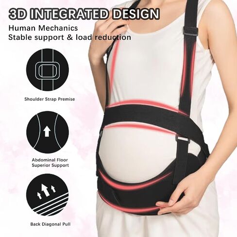 Pregnancy Support Belt, Maternity Belt Wrap For Pregnant Women, Maternity Support Belt Plus Size, Belly Band Maternity Support Belt, Pregnant Support Belly Band, Black,XXL in Saudi Arabia