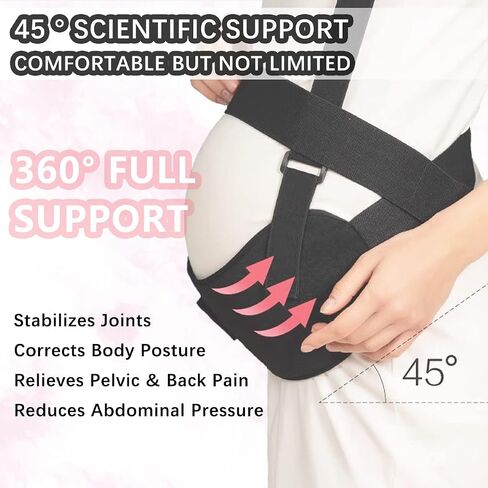 Pregnancy Support Belt, Maternity Belt Wrap For Pregnant Women, Maternity Support Belt Plus Size, Belly Band Maternity Support Belt, Pregnant Support Belly Band, Black,XXL in Saudi Arabia