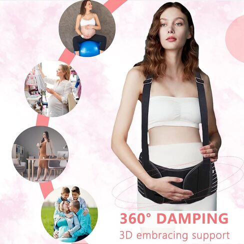 Pregnancy Support Belt, Maternity Belt Wrap For Pregnant Women, Maternity Support Belt Plus Size, Belly Band Maternity Support Belt, Pregnant Support Belly Band, Black,XXL in Saudi Arabia