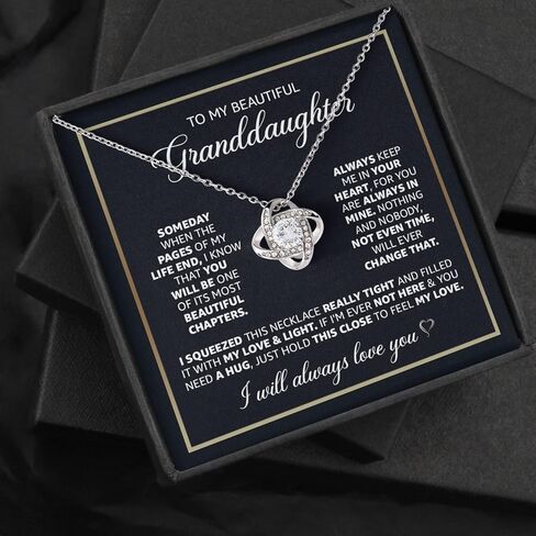 Love Knot Necklace For Daughter or Granddaughter, Grandparent Gifts - Christmas or Birthday Present in Saudi Arabia