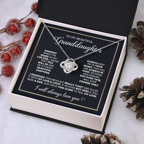 Love Knot Necklace For Daughter or Granddaughter, Grandparent Gifts - Christmas or Birthday Present in Saudi Arabia