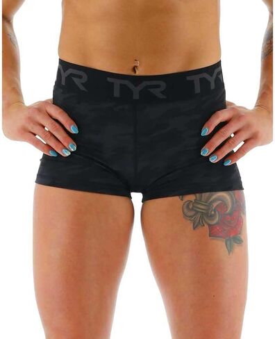 TYR Women's Mid Rise Athletic Workout Short 2" in Kuwait