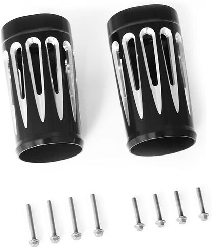For Harley Touring Fork Boots Slider cover CHROME Gear CNC cut FLHR FLHX FLHT cow bells FLTR softail in Saudi Arabia
