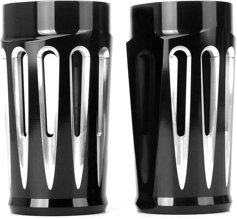 For Harley Touring Fork Boots Slider cover CHROME Gear CNC cut FLHR FLHX FLHT cow bells FLTR softail in Saudi Arabia