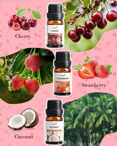 MIZZEO Fruity Essential Oil Set, Premium Pure & Natural Aromatherapy Essential Oils for Diffuser for Home, 3 * 10 ML Diffuser Oil Gift Set- Sweet Orange,Lemon,Grapefruit in Saudi Arabia